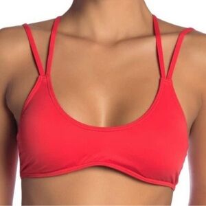 VYB Vitamin C Crossback Bikini Swim Strappy Top Women's Orange M Medium